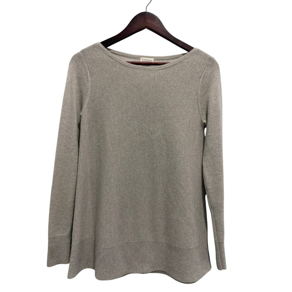 CLUB MONACO Italian Cashmere Sweater Ribbed Hem Size S Luxury